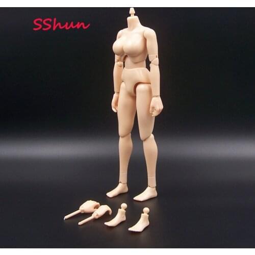 BF01 1/6 Scale Female body with joints big breasts white complexion Body Model For 12'' Action Figure DIY Accessories