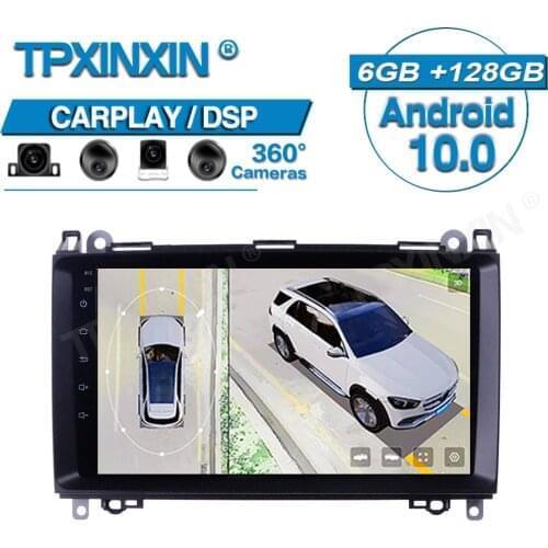 For Mercedes-Benz B-Class T245 2005-2011 Radio 360 HD Auto Surround View Camera Car Multimedia Player Stereo Radio GPS Navigtion