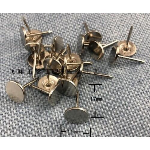 Hardware accessories upholstery tacks decorative tacks 11mm*17mm flat nail sofa soft packing nail box nail semi-round nai