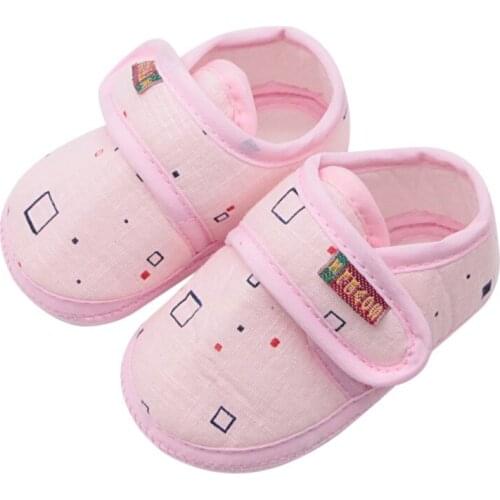 Ins Hot Cotton Baby Girls Shoes Infant First Walkers Toddler Girls Kid Bowknot Soft Anti-Slip Crib Shoes 0-18 Months
