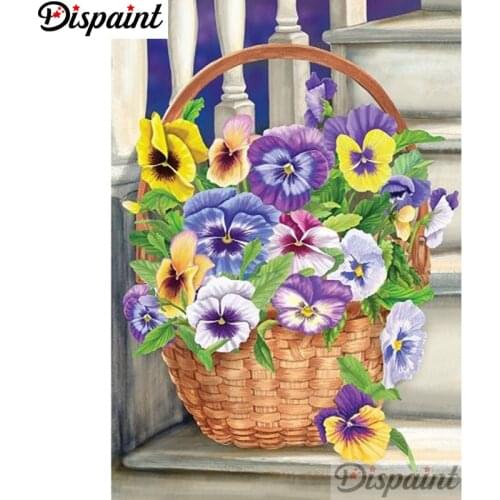 Dispaint Diamond painting "Flower landscape"Full Square/Round Drill Wall Decor Inlaid Resin Embroidery Craft Cross stitch A27682