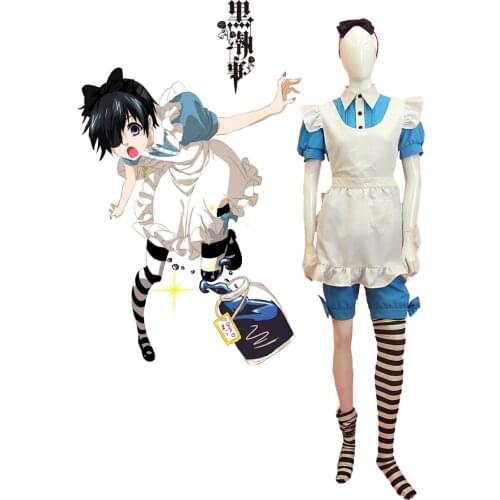 Black Butler Kuroshitsuji Ciel Phantomhive Maid Dress Cosplay Costume