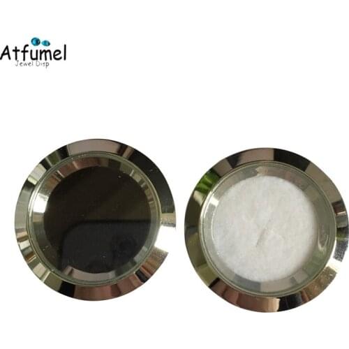 Round Metal Jewelry Organizer Diamond Box Soft Sponge Insert Gem Display Box Gemstone Storage Box Case Stone Gift Box 10Pcs