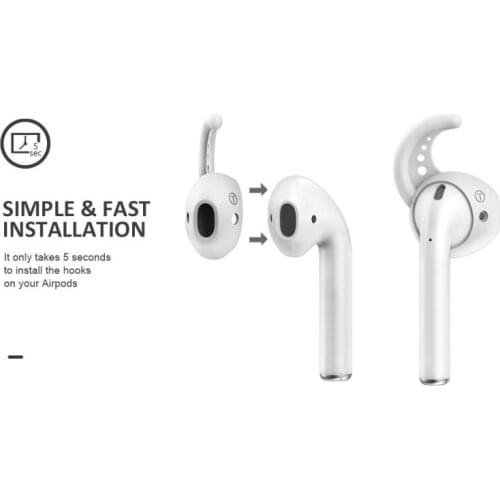 Soft Silicone Protective Earhooks For AirPods Anti-slip Ear Hook Earphone Holders Cover Case For AirPods Ear Buds Headset 1 Pair