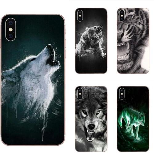 Fierce Wolf And Tiger Diy Colorful For Sony Xperia Z Z1 Z2 Z3 Z3+ Z4 Compact Z5 Plus M2 M4 XA XA1 XZ Premium Soft TPU Fashion