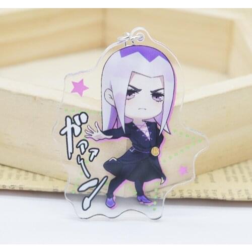 [MYKPOP]JoJos Bizarre Adventure Keyring Action Figure Pendants Decoration for Keys Bags Amine Fans SC20082823