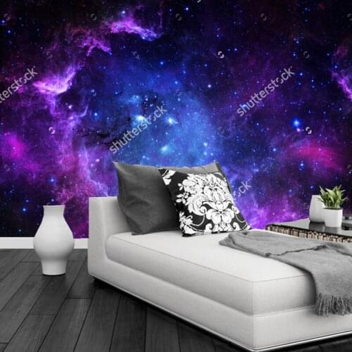 Cosmic sky wallpaper,Interstellar element,3D modern natural for living room bedroom ceiling background wall waterproof wallpaper