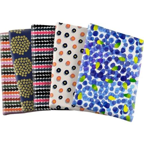 Flowers Printed Polyester Fabric DIY Kids Home Textile for Sewing Cartoon Bubble Fabric 50*145cm