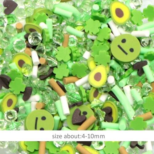 Rainbow Color Mixed Fruits Polymer Clay Package Filler Holiday Pumpkin Nail Manicure Accessories Charms DIY Kit Decoration