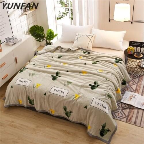 Cactus blankets quilts twin full queen blankets luxury soft Throw Flannel blankets on Bed/car/sofa fashion kids girls blankets