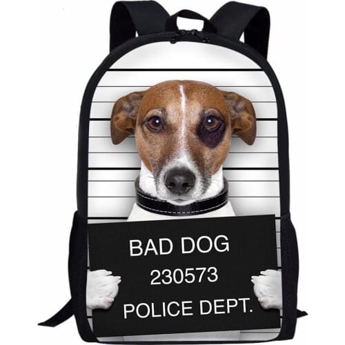 Dogs 3D Print 16” Kids Backpack School Bags For Boys Girls With Anime Backpack For Teenager Student Book Bag Mochila