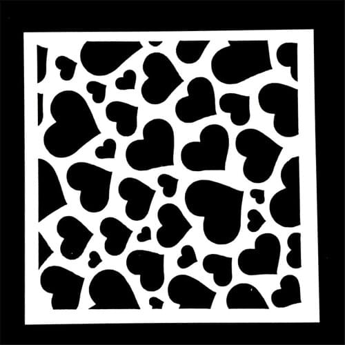 1PC Large Small Heart Shaped Reusable Stencil Airbrush Painting Art DIY Home Decor Scrap booking Album Crafts Gifts HOT
