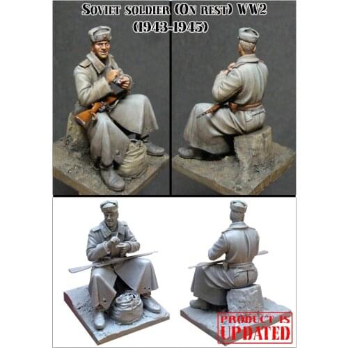 [tuskmodel] 1 35 scale resin model figures kit soviet soldier 1943-1947