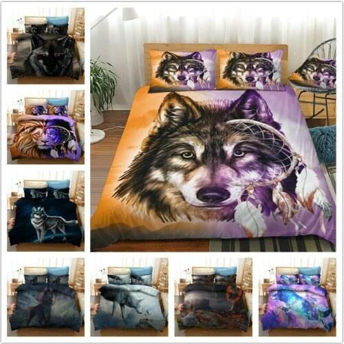 Wolf Home Textile Pillow Case 3D Bed Linen Duvet Covers Comforter Bedding Sets Bed Set Home Decor Bedding