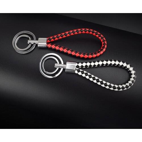 High-end Creative Woven Leather Cord, Car Keychains Pendant, Promotional Gifts