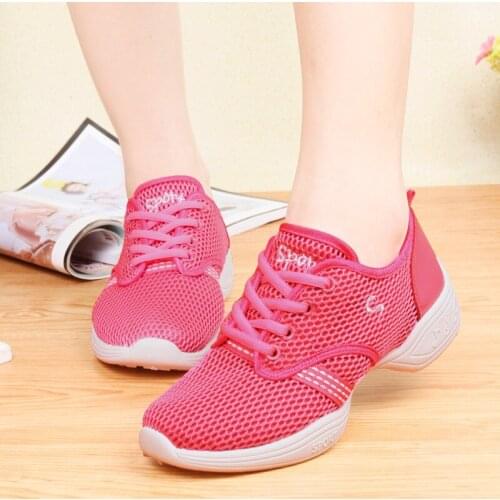 Shose Women Summer Mesh Face Fitness Dance Mummy Work Comfortable Breathable Soft Shoes