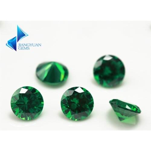 1~3mm 5A Round Cut CZ Stone Brilliant Green Cubic Zirconia Synthetic Gems stone