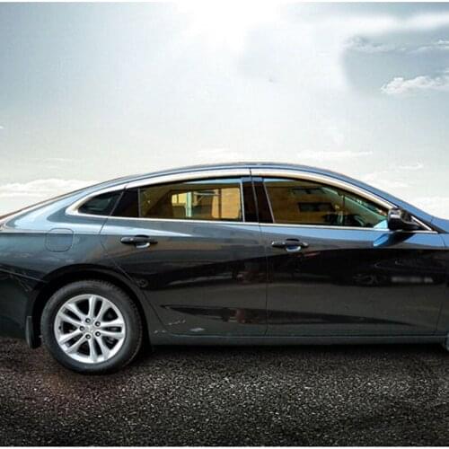 Brand New 1 Set Windows Chrome Vent Visors Rain Guard Sun Shield Deflectors For Chevrolet Malibu XL 2017-2019