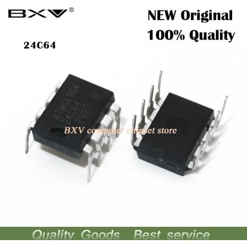 10PCS AT24C64 DIP8 AT24C64A DIP 24C64 DIP AT24C64N DIP-8 new original IC