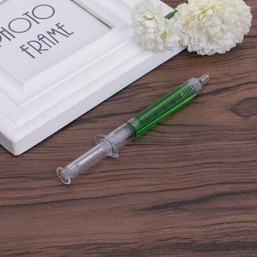 4Pcs Novelty Injection Syringe Gel Pen Ballpoint Black Ink Liquid Style