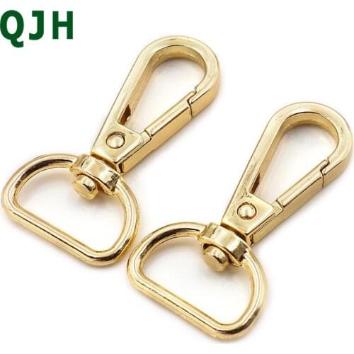 6PCS DIY leather bag belt accessories rotatable hanging buckle solid metal spring hook trigger lobster buckle Clip Buckles