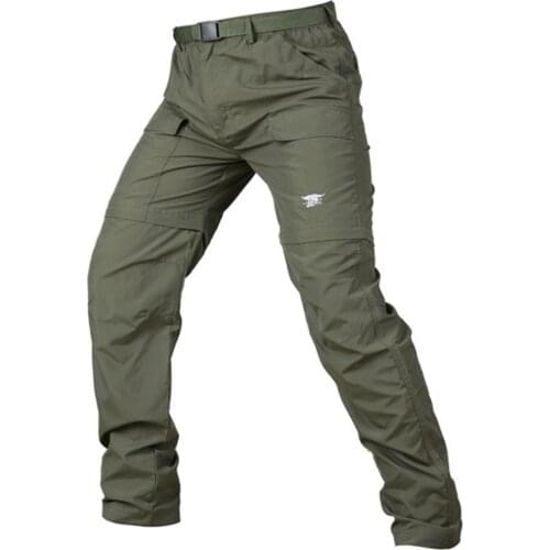Shanghai Story Tactical Men Breathable Quick Dry Camouflage Army Pants Embroidery Trousers Navy Seals Detachable Military Pants