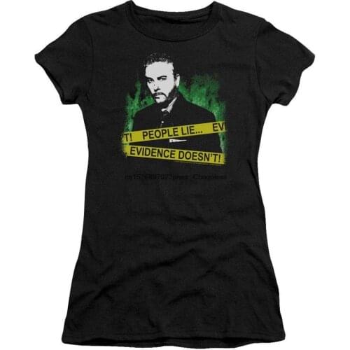 CSI Gil Grissom People Lie Womans and Juniors Black Shirts