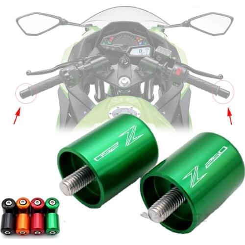 For KAWASAKI Z250 Z 250 2013-2014 Motorcycle Accessories CNC Aluminum Handlebar Grips Bar Ends Sliding Cap