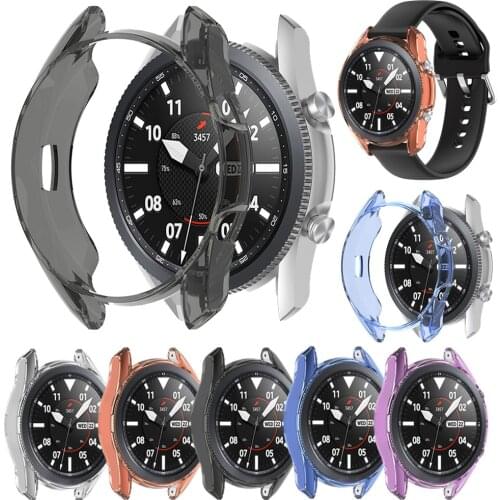For Samsung Galaxy Watch 3 41mm 45mm TPU Case Silicone Shockproof Protective Cover Watch Soft TPU Protector Shell Frame