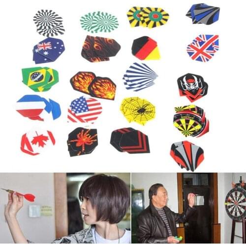60 Cool Standard Dart Flights Nice Darts Flight Dardos Outdoor Wing Feather Mixed Pattern Tail