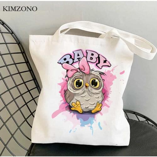 Owl shopping bag handbag shopping eco grocery recycle bag bag bolsa compra reusable tote bolsas reutilizables sac tissu