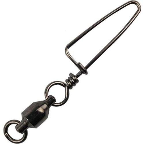 Easy Catch 20Pcs Ball Bearing Fishing Swivel With Coastlock Snap Ball Bearing Swivel Fishing Lure Hook Line Conn Fishing Tackle