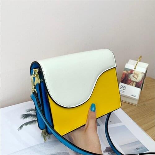 Summer Small Bag Female 2021 New Trendy Fashion Simple Fashion Color Matching Chain Messenger Handbag