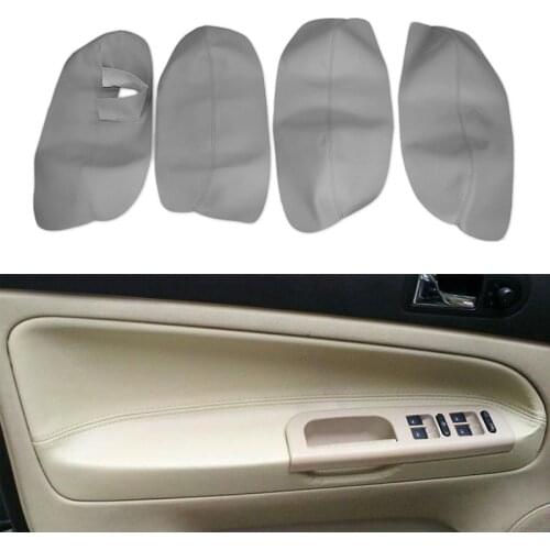 LHD For VW Passat B5 1998 1999 2000 2001 2002 2003 2004 2005 Car Interior Door Handle Armrest Panel Microfiber Leather Cover