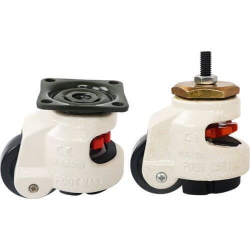 GD 40F 40S Heavy Duty Machine Level Horizontal Adjustment Universal Furniture Equipment Support Flat Plate Screw Castors Wheel