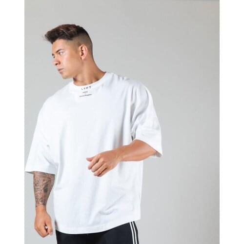 Mens Summer New Sports T-Shirt Fashion Versatile Leisure Cotton Running Training Fitness Round Neck Short Sleeve Shirt
