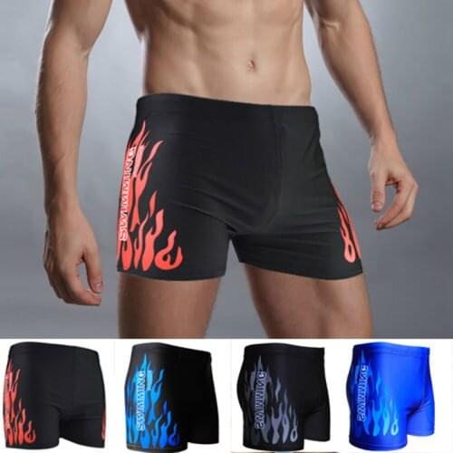 New mens swimming trunks flame swimming trunks swimsuit boy