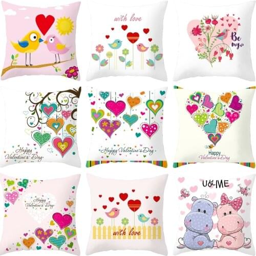Cartoon Pillowcase Decorative Sofa Cushion Case Bed Pillow Cover Home Decor Car Cushion Cover July 4th Pillow Case 45*45cm