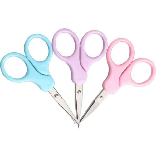 Professional Small Tilted Tip Eyebrow Scissor Stainless Steel Eyelash Nose Hair Trimmer Cutting Beauty Makeup Tool
