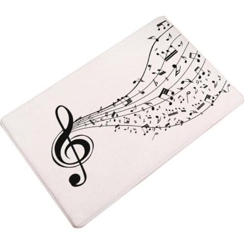 Hoe Sale 60% Room Kitchen Welcome Doormat Washable Piano Design Flannel Non-slip Carpet Home Decoration
