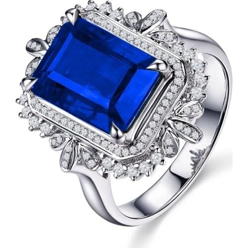 Luxury Rings S925 Inlay Square Zircon Exaggeration Vintage Jewelry For Women Wedding Anniversary Gift High Grade Accessories