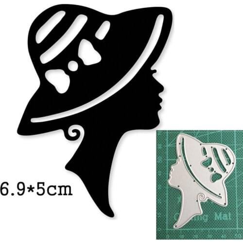 Craft dies Hat Woman Metal Cutting Dies Embossing Die Cuts Scrapbooking dies Paper Craft Knife Mould Blade Punch Stencils dies