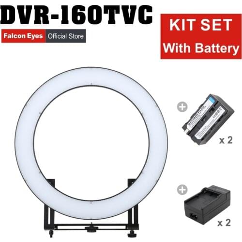 Falcon Eyes LED Selfie Beauty Ring Light 32W Continuous Lighting For Youtube/Photo/Video/Studio Fotografia DVR-160TVC Kit Set