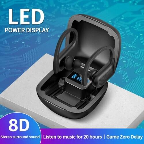 TWS5.2 Digital Display Earbuds Bluetooth Headset Stereo Touch Wireless Headset Sports Earphone Operation Function Upgrade