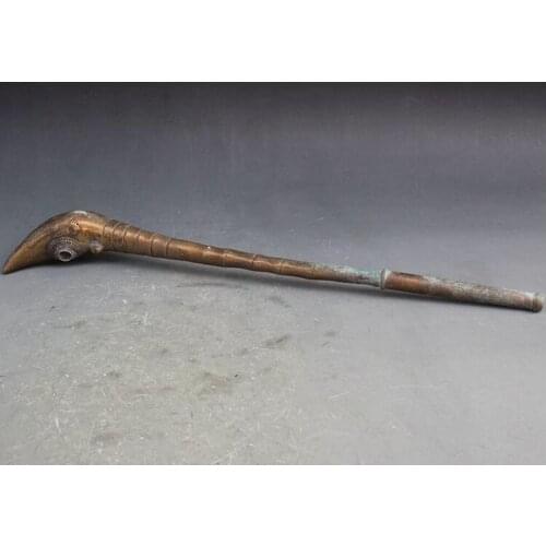 Vintage yandaiguo dry pipe traditional pipe tobacco rod brass in a stuffy cigarette holder