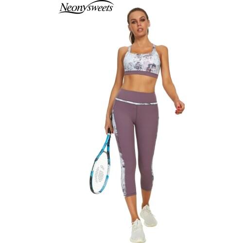 Sugar Pocket Female Seamless Leggings Yoga Set Sport Bra Fitness Clothes Workout Suit Women Tracksuit Outfit Exercise Clothing