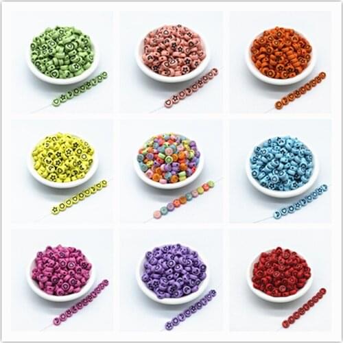 New 100pcs Mixed colour Round Charms Acrylic Spacer Beads for Jewelry Makeing DIY Bracelet Necklace Beaded Jewelry