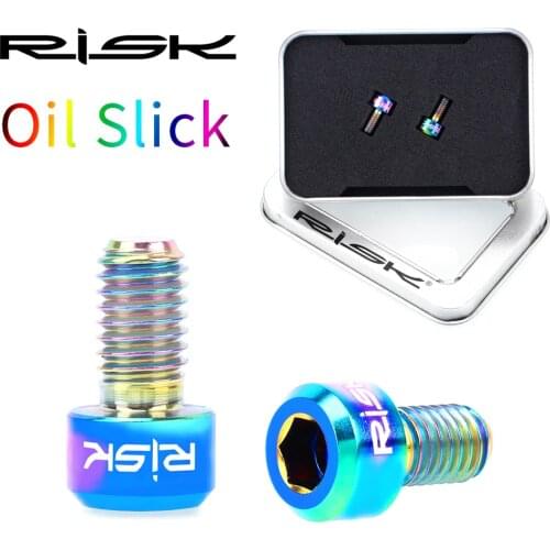 2pcs/box Mountain Road Titanium Bike Bicyle M5x9 Front & Rear Derailleur Wire Fixing Bolts Shift Inner Line Cable Fixed Screw