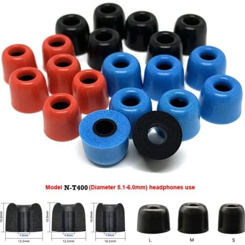 20 pcs/10pairs ANJIRUI N-T400 Memory Foam Ear Tips (S M L) 4.9mm Ear Pads/cap N-T400 memory foam eartips for in-ear earphone