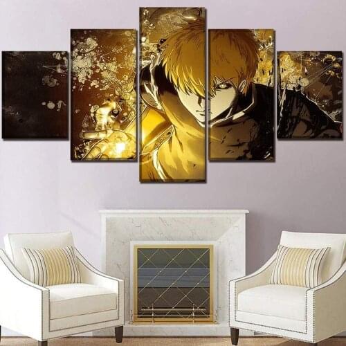 5 Piece Wall Art Canvas Anime Manga Figure Pictures Posters And Prints Home Wall Decor Modern Living Room Decoration Paintings